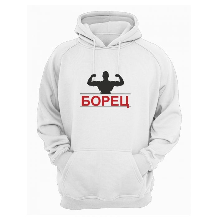Худи женское оверсайз с принтом борец