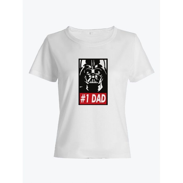 Прикольная футболка с принтом Dad #1 | Смешная и оригинальная футболка