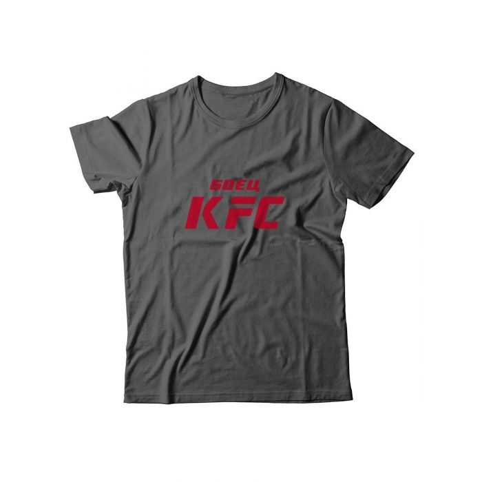 Бойцовская футболка для тренировок и повседневной носки для бойцов ММА с принтом Боец KFC