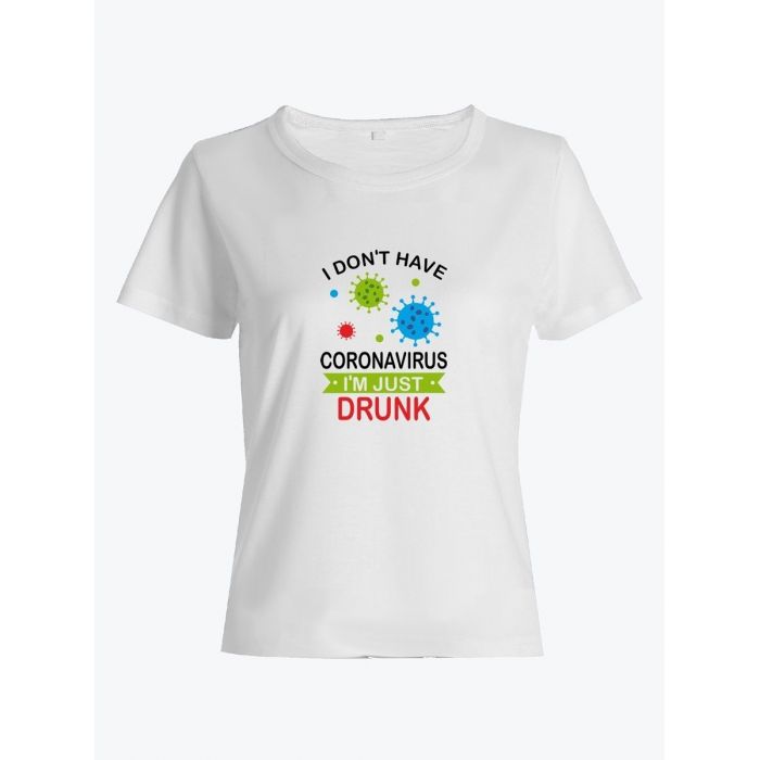 Стильные футболки для женщин с надписью Coronavirus | Футболка женская с прикольным рисунком