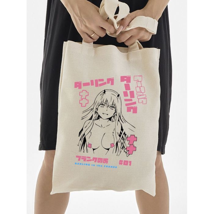 Сумки шопперы с принтом Аниме Sharp&Shop Эко сумка шоппер аниме бежевый с принтом без молнии