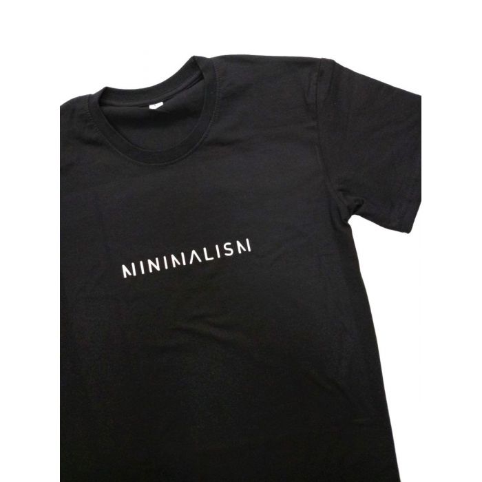 Футболка оверсайз с принтом с приколом Sharp&Shop Черная футболка оверсайз с принтом надписью Minimalism мемом