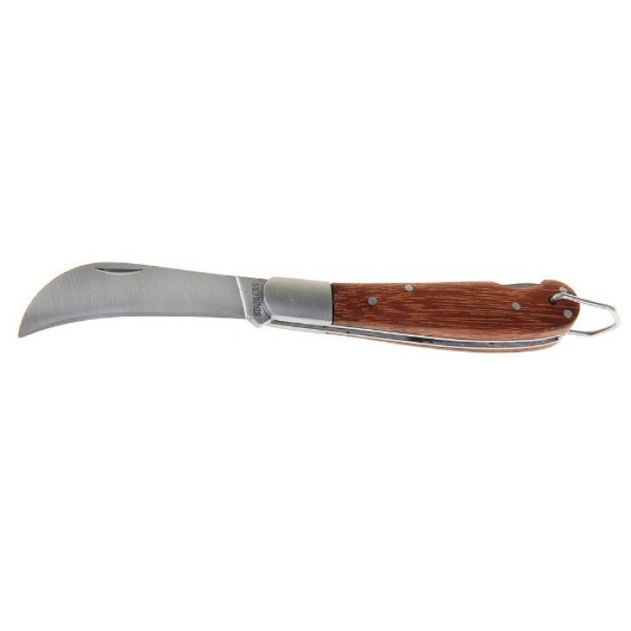 Складной нож, длина лезвия 14 см, с фиксатором, деревянная рукоять