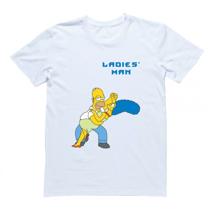 Мужская футболка с Гомером Симпсоном "Ladies Man"